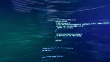 Wall Mural - software development writing programming code monitor, cyber security network script attack screen, 