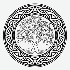 Tree of Life Pendant, Yggdrasil vector	
