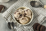 Fototapeta Kawa jest smaczna - Homemade Cookies and Cream Icecream