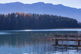 Fototapeta Góry - Autumn on the Austrian lake Wörthersee