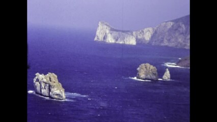 Canvas Print - Italy 1981, Sardinia coast panorama