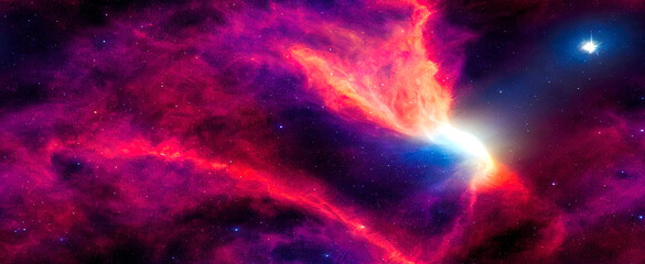 Wall Mural - space galaxy, nebula in outer space, planets and stars