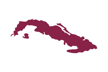 Sticker - cuba map icon