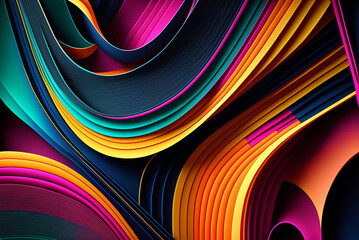 Wall Mural - Abstract colorful background with lines, background for design, art projects or presentations