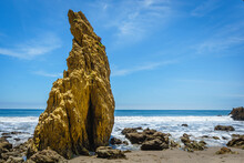 El Matador Beach Along The East Pacific Coast Highway In Malibu California. The Beach Is A Collection Cliff-foot Beaches And Bluff Top View Of The Eroding Formations, Sea Stacks, Caves And Arches. 