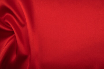 Wall Mural - red satin or silk fabric as background