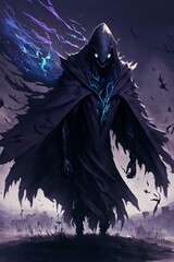 Wall Mural - Dementor coming out of grave digital art