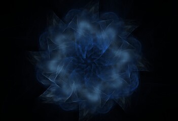 Wall Mural - fractal radial pattern on the subject of science, technology and design