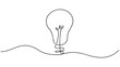 © YanaBerezh - Continuous line drawing. Electic light bulb.Vector illustration