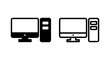 © OLIVEIA - Computer icon vector illustration. computer monitor sign and symbol