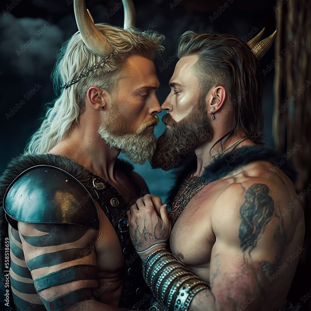 Stock Illustration Gay Viking Romance AI Generated Adobe Stock Stock Illustration Gay Viking Romance AI Generated Adobe Stock