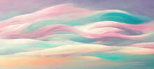 Brush Wave Background Colorful Pastel