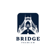 Bridge Portland Oregon Silhouette Logo Design Illustration 2