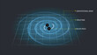 vector illustration of gravitational waves in the space