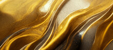 Melted Gold Liquid Texture Background