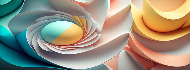 Panorama header with abstract organic lines wallpaper