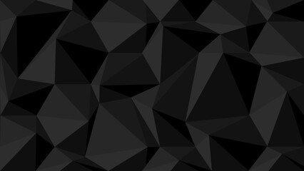 Wall Mural - Polygon background. Black crystal mosaic background. Wallpaper Design Vector illustration