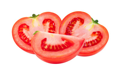 Wall Mural - slice tomato  isolated on transparent png