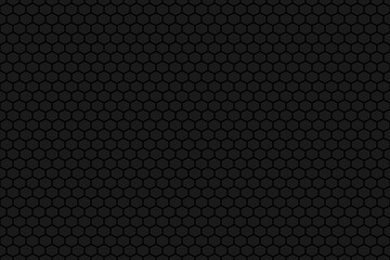 Wall Mural - black hexagon shapes with dark grey background. vector seamless pattern.