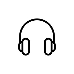 headphone outline style icon