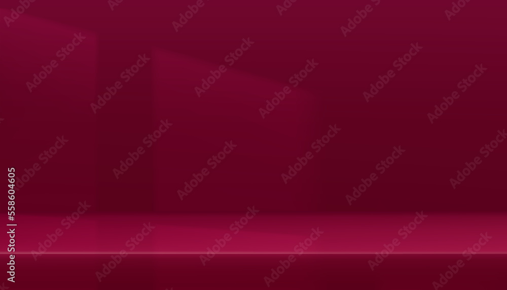 Wall background,Pink Magenta 3d Studio Display,Window drop shadow on ...