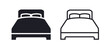 Bed furniture symbol double bed icon
