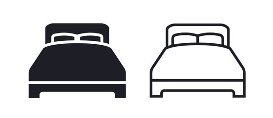 bed furniture symbol double bed icon