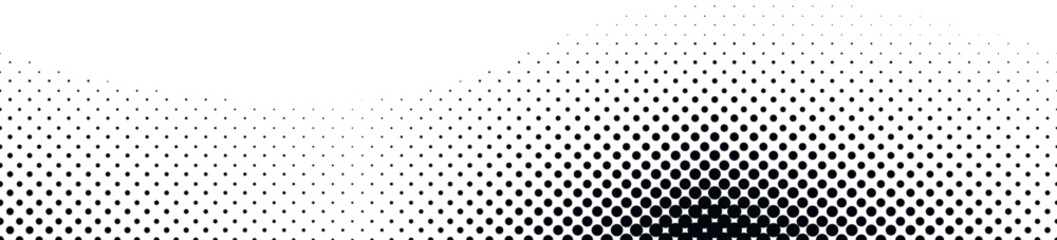 Wall Mural - Wave halftone pattern. Halftone dots background