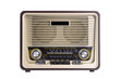 © Елена Челышева - retro-style radio in a brown wooden case, isolated on a transparent background