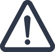 canvas print picture - Warning message concept represented by exclamation mark icon. Exclamation symbol in triangle.