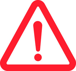 Warning message concept represented by exclamation mark icon. Exclamation symbol in triangle.