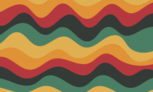 Colorful Wavy Groovy Reggae Wallpaper Background