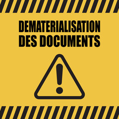 Poster - Logo dématérialisation des documents.