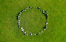 Swinside Stone Circle Aka Sunkenkirk. Near Broughton In Furness, Cumbria. Neolithic. Aerial Drone
