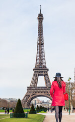 Wall Mural - Eiffel tower with bright blue sky - Paris. France