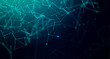 © PST Vector - Digital technology futuristic data connect blue green background, abstract cyber communication information, innovation future tech, internet network connection, Ai big data, polygonal illustration 3d