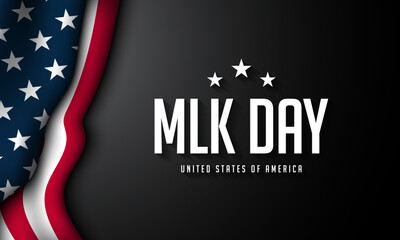 Wall Mural - United States of America MLK Day Background Design.