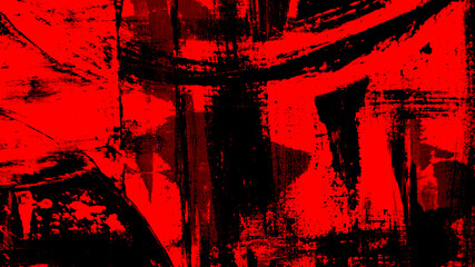 Wall Mural - Abstract red and black background. Circles, lines, waves, stripes, strokes, paints, canvas. Canvas. Ukraine, war, colors. Bicolor. Passion, sex, blood, murder, crime, affect.