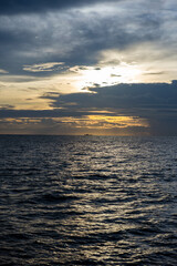 Wall Mural - sunrise or sunset in the sea. Beautiful sunset above the sea