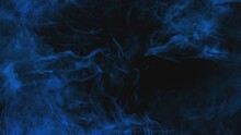 Light Blue Smoke On Black Background