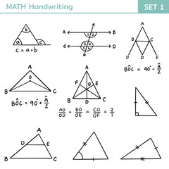 mathematical theory and mathematical equations handwriting