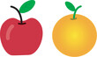 frutas, manzana, naranja, salud