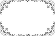 Simple And Floral Horizontal Frame And Border