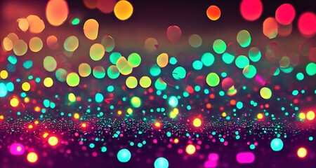 glitter neon color bokeh background