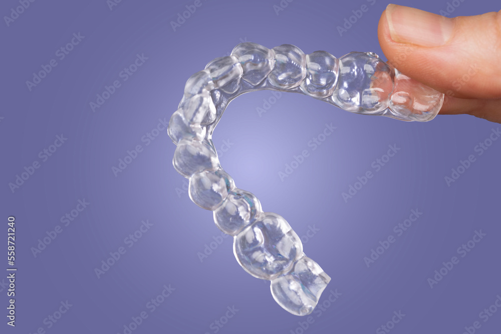 dental hygiene, orthodontic treatment, occlusal splint Stock Photo ...