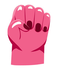 Sticker - pink fist design