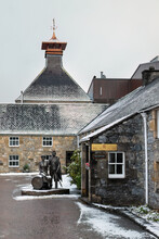 Mr And Mrs Grant Welcome You To Glenfiddich Distillery In The Snow.