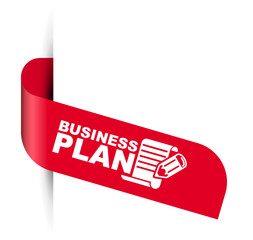 red vector illustration banner business plan