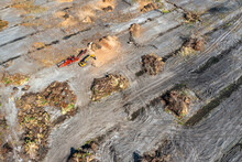 Aerial View Of A Construction Site For A Residential Area In Vero Beach, Florida, United States.