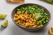 © The Picture Pantry - The dish of chickpeas and asparagus beans.